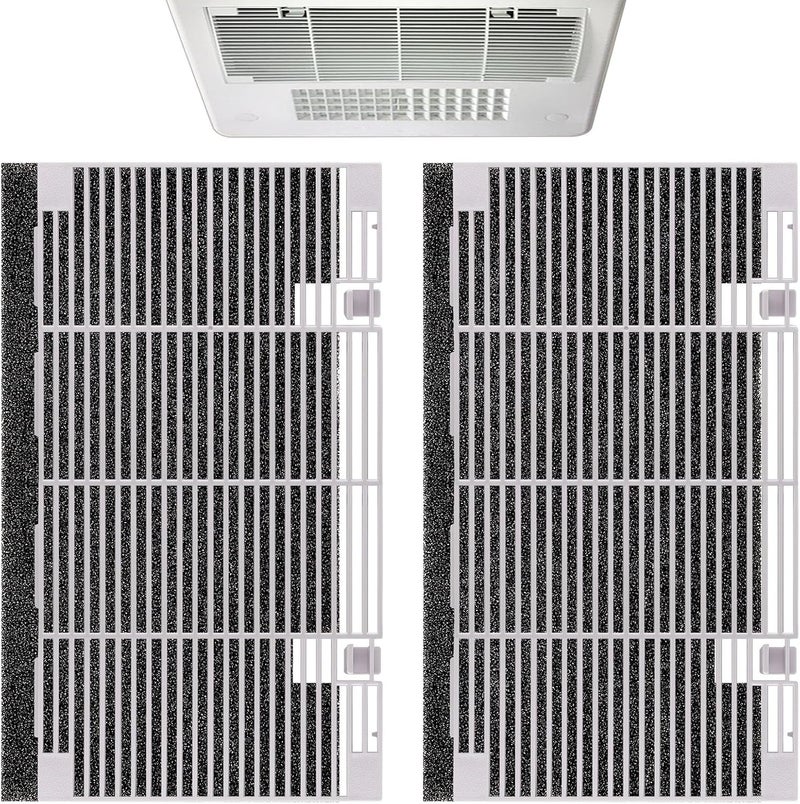 weideer 2PCS RV A/C Ducted Air Grille for Dometic, Duo-Therm RV Air Conditioner Grille, RV Air Conditioner Cover with RV AC Filter Replacement for Dometic 3104928.019 Polar White 14.1" x 7.7" - Image 1